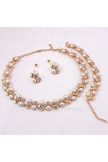 Fashion gold-plated necklace (necklace) (earrings) (Bracelet)