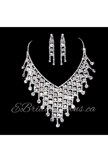 Jewelry Set Women's Anniversary / Wedding / Engagement / Birthday / Gift / Party / Special Occasion Jewelry Sets AlloyRhinestone / Cubic