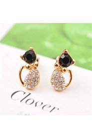 Pretty Cat Ear Stud(Gold)(1pr)