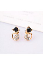 Pretty Cat Ear Stud(Gold)(1pr)