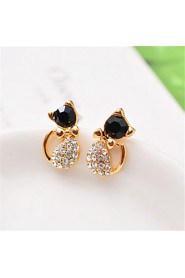 Pretty Cat Ear Stud(Gold)(1pr)