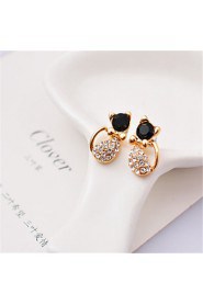 Pretty Cat Ear Stud(Gold)(1pr)