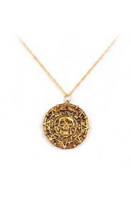 Pirates Of The Caribbean Aztec Alloy Movie Pendant Necklace(Golden,Coppery)(1 Pc)