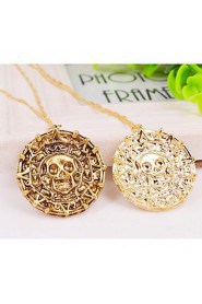 Pirates Of The Caribbean Aztec Alloy Movie Pendant Necklace(Golden,Coppery)(1 Pc)