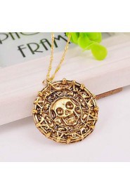 Pirates Of The Caribbean Aztec Alloy Movie Pendant Necklace(Golden,Coppery)(1 Pc)