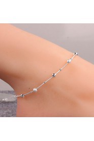 Women's Fashion Platinum Plated Snake Chain of Bone Anklets