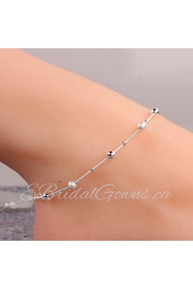 Women's Fashion Platinum Plated Snake Chain of Bone Anklets