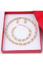 Fashion gold-plated necklace (necklace) (earrings) (Bracelet)