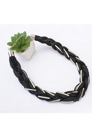 European and American Fashion Exaggerated Necklace Black Rope Women Statement Jewelry