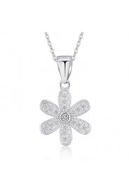 Love Summer High Quality Korean Retro Daisy Flowers Pendant Silver 925 Necklaces Sterling-Silver-Jewelry