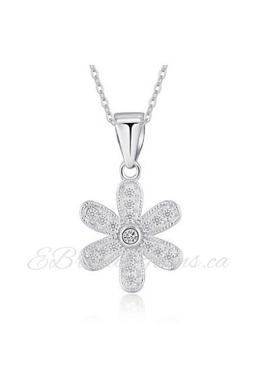 Love Summer High Quality Korean Retro Daisy Flowers Pendant Silver 925 Necklaces Sterling-Silver-Jewelry