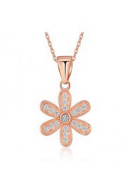 Love Summer High Quality Korean Retro Daisy Flowers Pendant Silver 925 Necklaces Sterling-Silver-Jewelry