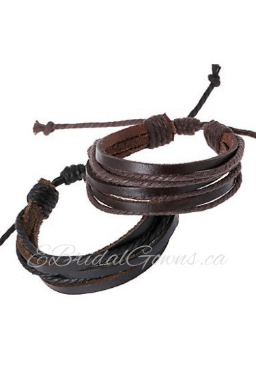 Unisex Fashion Woven Leather Bracelet