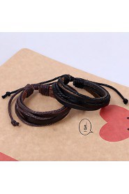 Unisex Fashion Woven Leather Bracelet