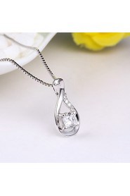 Real Silver Link Chain AAA+ Natural Rhinestone Swan Pendant Necklace NEW Crystal Jewelry High Quality