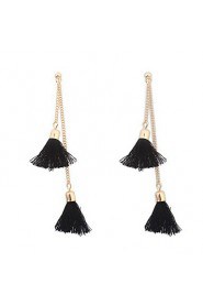 Small Metal Chain Tassel Retro Drop Earrings Wedding