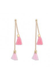 Small Metal Chain Tassel Retro Drop Earrings Wedding