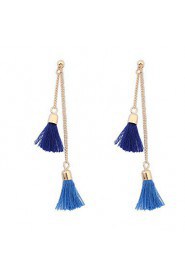 Small Metal Chain Tassel Retro Drop Earrings Wedding