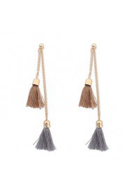 Small Metal Chain Tassel Retro Drop Earrings Wedding