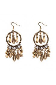 Bohemian Handmade Retro Long Paragraph Droplets Tassel Earrings