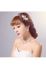 Korean Wedding/Engagement/Party/Birthday Jewely Sets with Crystal/Pearls