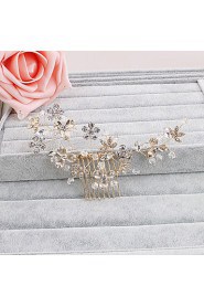 Women's Rhinestone Headpiece-Wedding / Special Occasion / Casual / Office & Career / Outdoor Hair Combs 1 Piece Clear Irregular