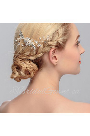 Women's Rhinestone Headpiece-Wedding / Special Occasion / Casual / Office & Career / Outdoor Hair Combs 1 Piece Silver Round