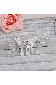 Women's Rhinestone Headpiece-Wedding / Special Occasion / Casual / Office & Career / Outdoor Hair Combs 1 Piece Silver Round