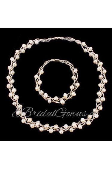 Jewelry Set Women's Anniversary / Wedding / Birthday / Gift / Party / Special Occasion Jewelry Sets Pearl Bracelets / Necklaces