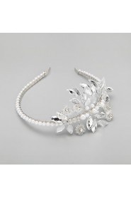 Women's / Flower Girl's Rhinestone / Alloy / Imitation Pearl Headpiece-Wedding / Special Occasion Headbands 1 Piece Clear Round