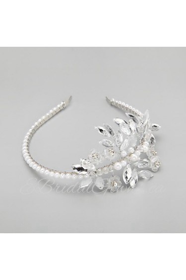 Women's / Flower Girl's Rhinestone / Alloy / Imitation Pearl Headpiece-Wedding / Special Occasion Headbands 1 Piece Clear Round