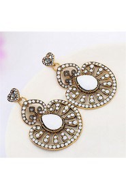 New Fashion Vintage Silver Long Ethnic Bohemian Earrings For Women Flowers Crystal Drop Earrings