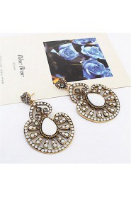 New Fashion Vintage Silver Long Ethnic Bohemian Earrings For Women Flowers Crystal Drop Earrings