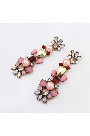 Big Long Crystal Drop Earrings For Women Vintage Earrings Flower Bohemian Style Fine Jewelry Wedding Accessories