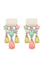 The New Geometric Mosaic Personality Droplets Drop Earrings