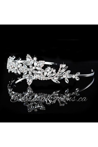 Vintage Charming Design Wedding Bride Handmake Headband Cown Pearls Hair Accessior Flower Silver