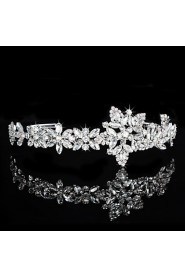 Vintage Charming Design Wedding Bride Handmake Headband Cown Pearls Hair Accessior Flower Silver