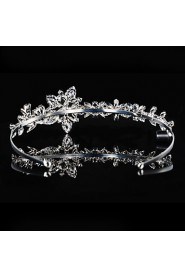 Vintage Charming Design Wedding Bride Handmake Headband Cown Pearls Hair Accessior Flower Silver