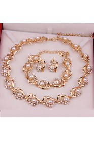 Fashion gold-plated necklace (necklace) (earrings) (Bracelet)