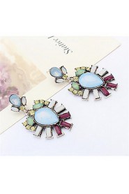 High-Grade Crystal Flower Earrings Exquisite Earrings