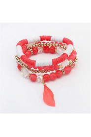 European And American Fashion Small Fresh Feather Beaded Bracelet