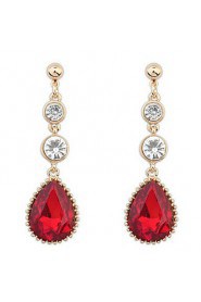 Fashion Water Ruby Rhinestones Rarrings Accessories