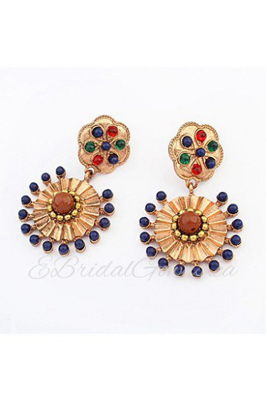 Popular Retro Ethnic Style Exaggerated Alloy Earrings