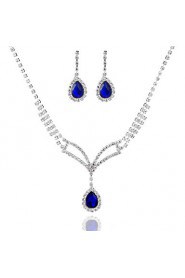 Generous Ladies'/Women's Alloy Wedding/Party Jewelry Set With Pearl/Rhinestone