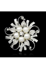 Beautiful Alloy And Imitation Pearl Brooches