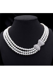 High Quality Synthetic Pearl Beads Luxury Women's Fancy Choker Collar Necklace Jewellery Gift for Women