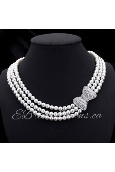 High Quality Synthetic Pearl Beads Luxury Women's Fancy Choker Collar Necklace Jewellery Gift for Women