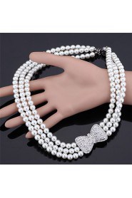 High Quality Synthetic Pearl Beads Luxury Women's Fancy Choker Collar Necklace Jewellery Gift for Women