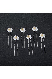 Women's / Flower Girl's Rhinestone / Alloy / Resin Headpiece-Wedding / Special Occasion Hair Pin 2 Pieces