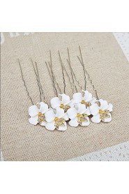 Women's / Flower Girl's Rhinestone / Alloy / Resin Headpiece-Wedding / Special Occasion Hair Pin 2 Pieces